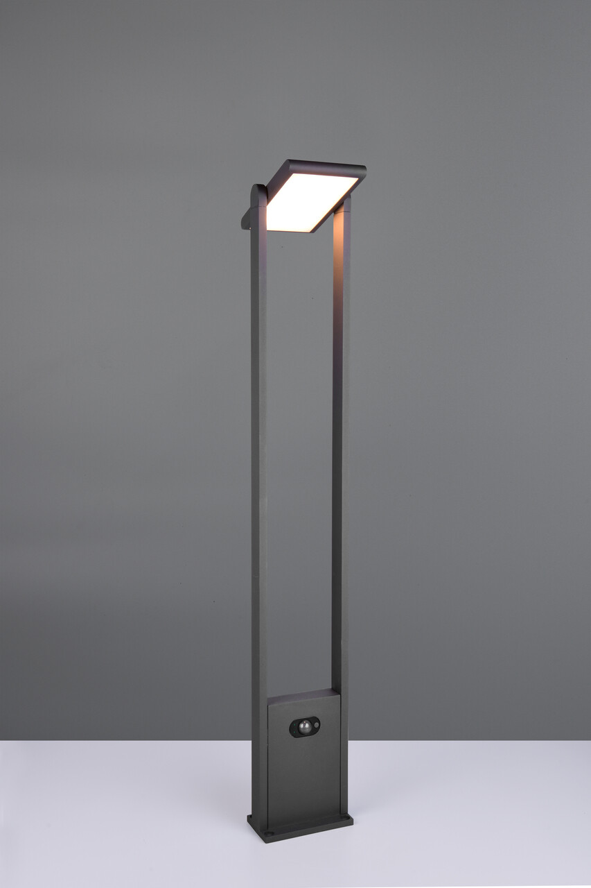 Lampadar de exterior cu senzor Malawi, TRIO, 15.5x101 cm, 5W, 1x SMD, aluminiu, antracit - imagine 7